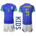Brasilien Casemiro #5 Replika Babykläder Borta matchkläder barn VM 2022 Korta ärmar (+ Korta byxor)